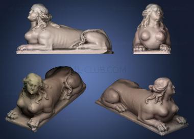 3D мадэль Статуя сфинкса (STL)